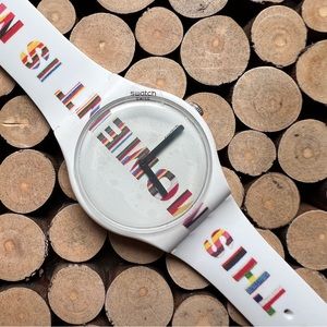 Swatch Watch “Times Magic” (SUOZ330) By Artist Dorothy Yoon. New Gent 41mm & NWT